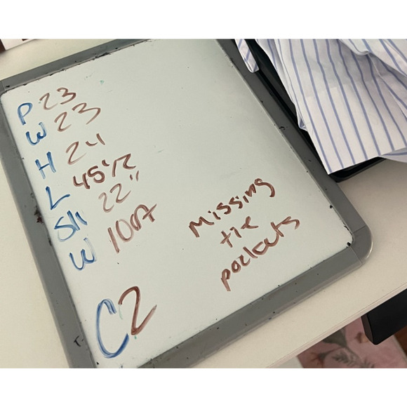 Kelly Reed Blue Stripe Butterfly Open Robe Duster Kimono Medium -missing belt - Picture 7 of 7